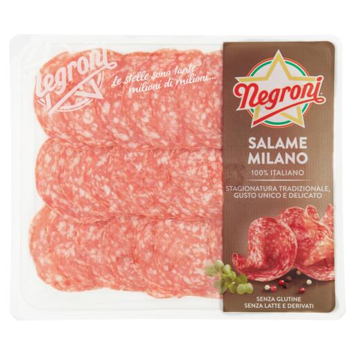 Salame Milano affettato 100g Negroni senza glutine