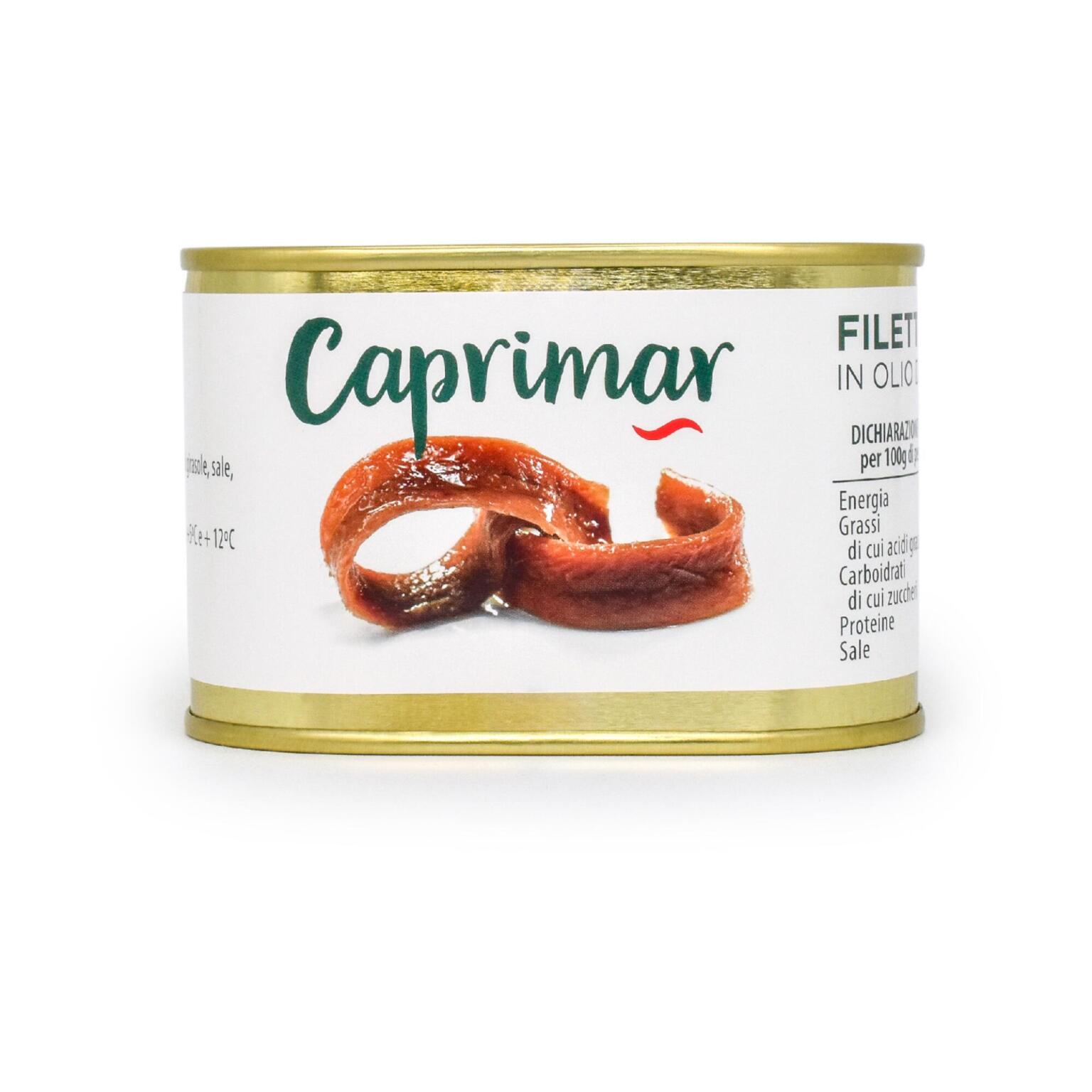 Fil.di acciughe in olio di girasole in vaso vetro 600g Copromar