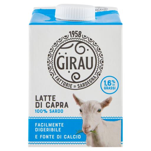 Latte di capra UHT parzialmente scremato 500ml Fattorie Girau