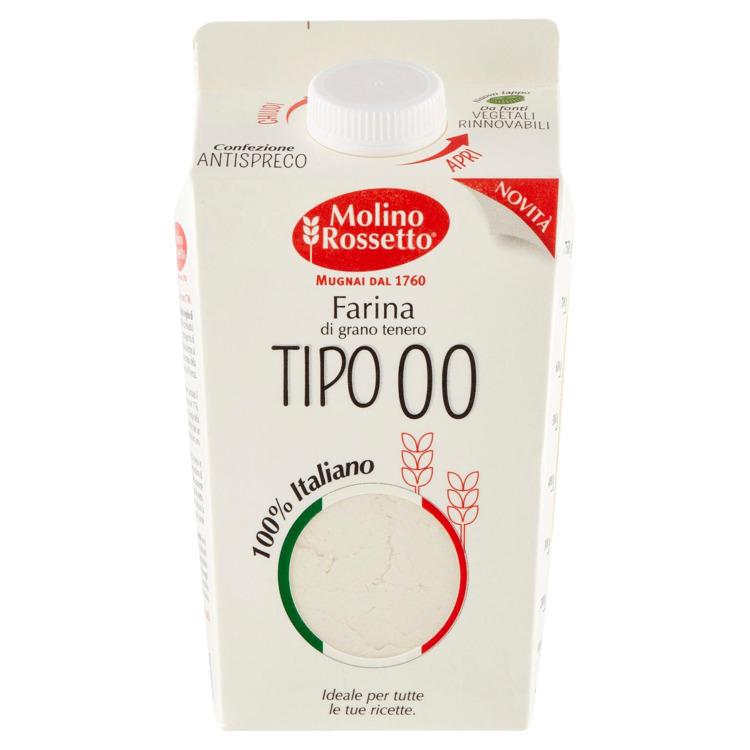Farina tipo "00" italiana brik 750g Molino Rossetto