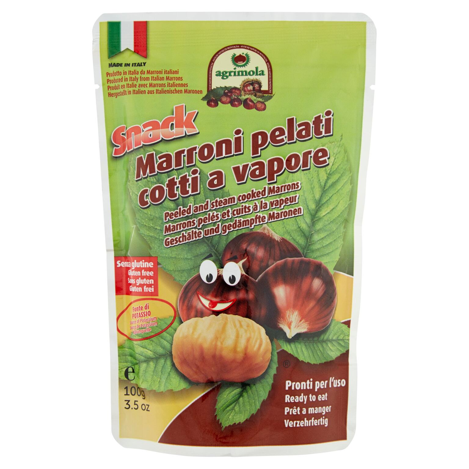 Marroni pelati e cotti al vapore 100g