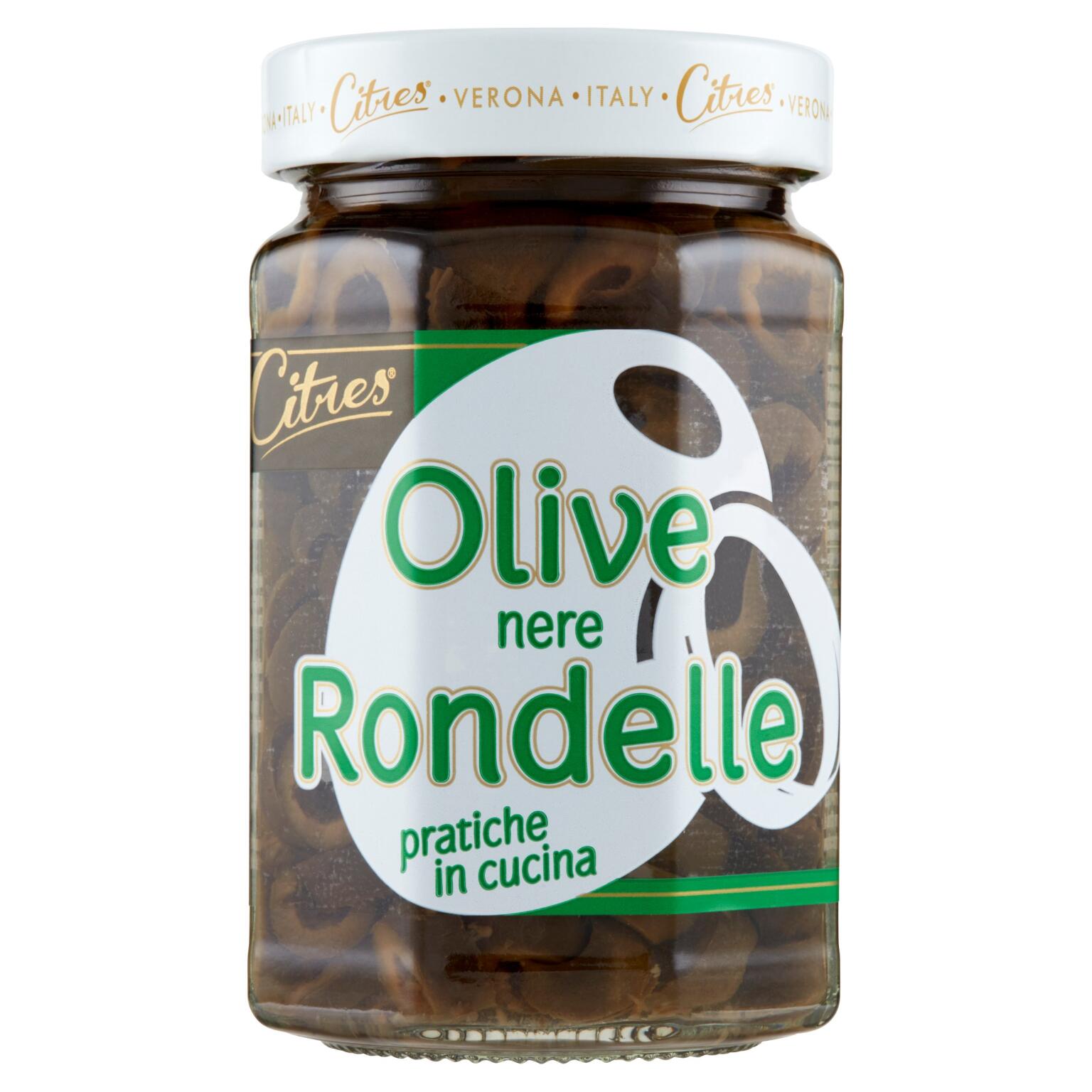 Olive nere a rondelle in salamoia 290g Citres