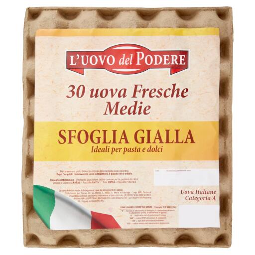 Uova del Podere pasta gialla da allevamento a terra m conf.x30
