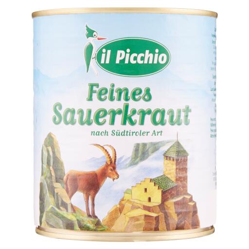 Crauti al naturale ricetta dell'Alto Adige 810g il Picchio