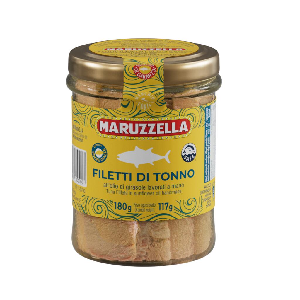 Filetto di Tonno in olio di girasole 180g vaso vetro Maruzzella