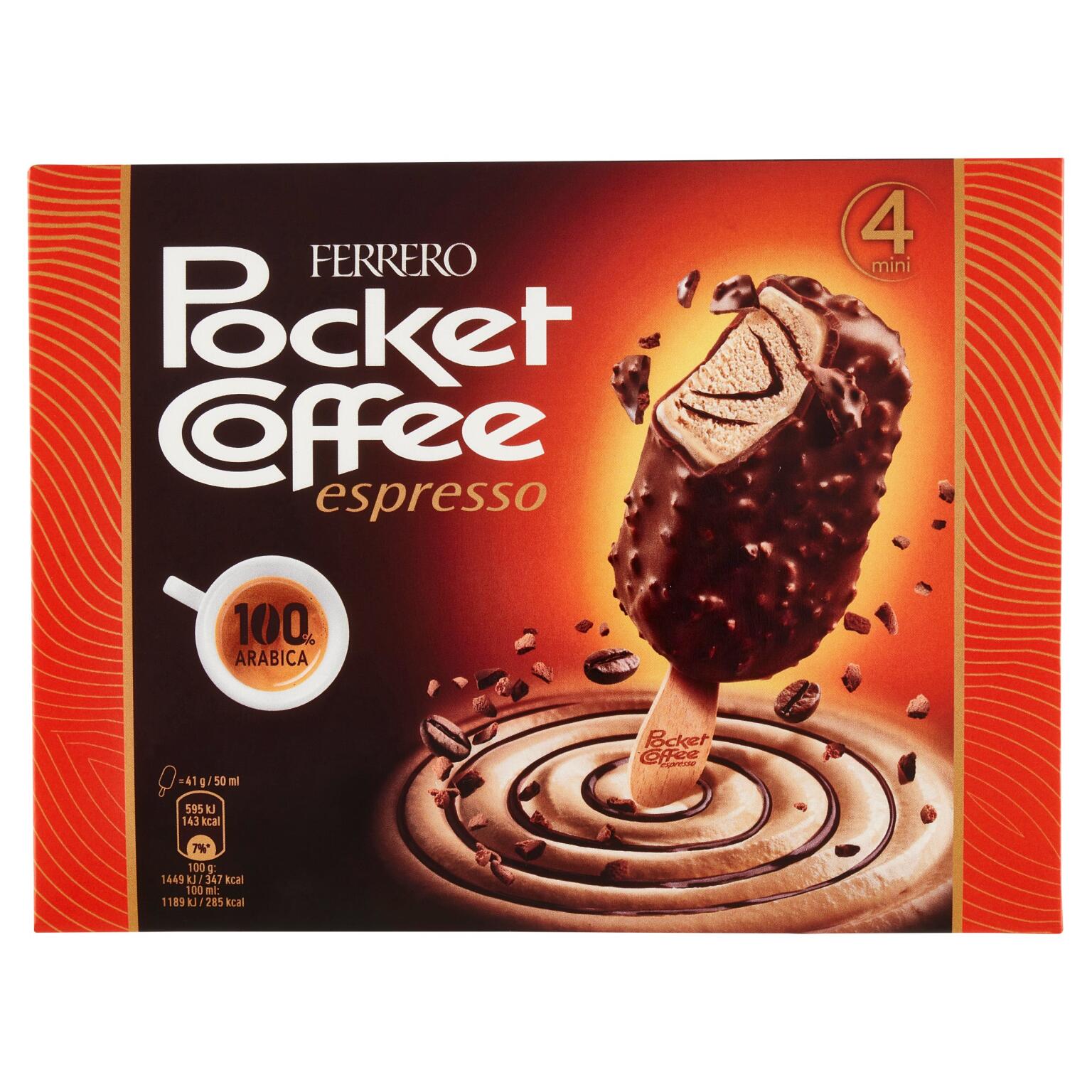 4 Pocket coffee ice cream 164g