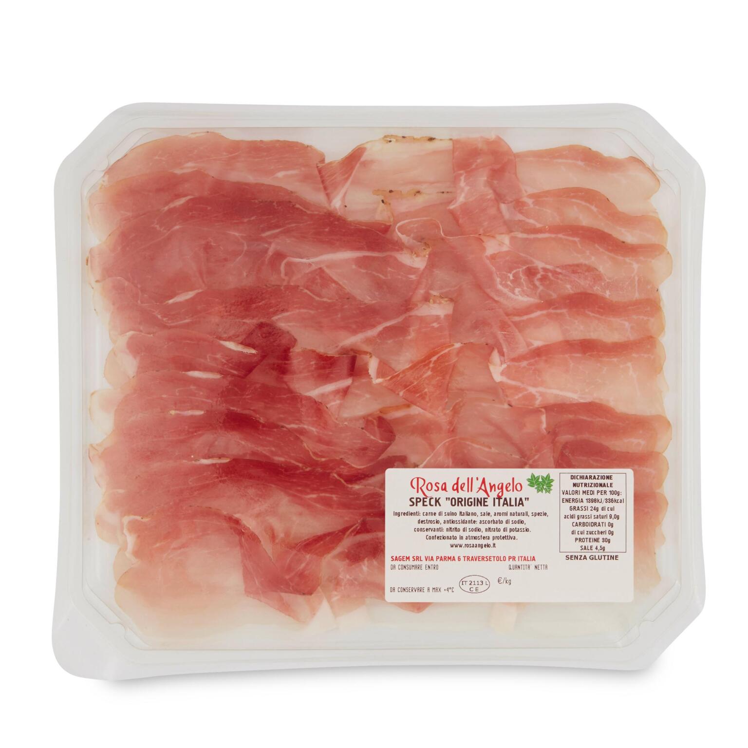 Speck a fette "Origine Italia" Rosa Dell'Angelo