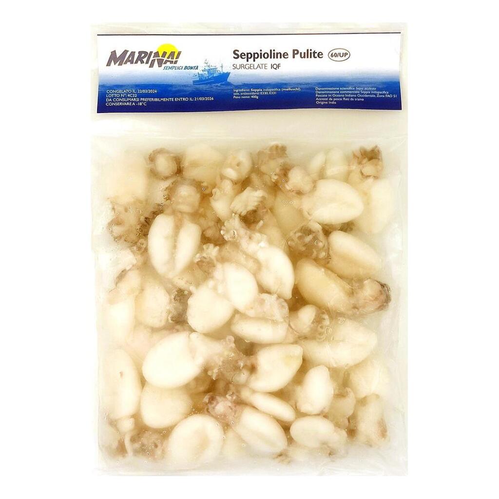 Seppioline pulite congelate 400g Marinai