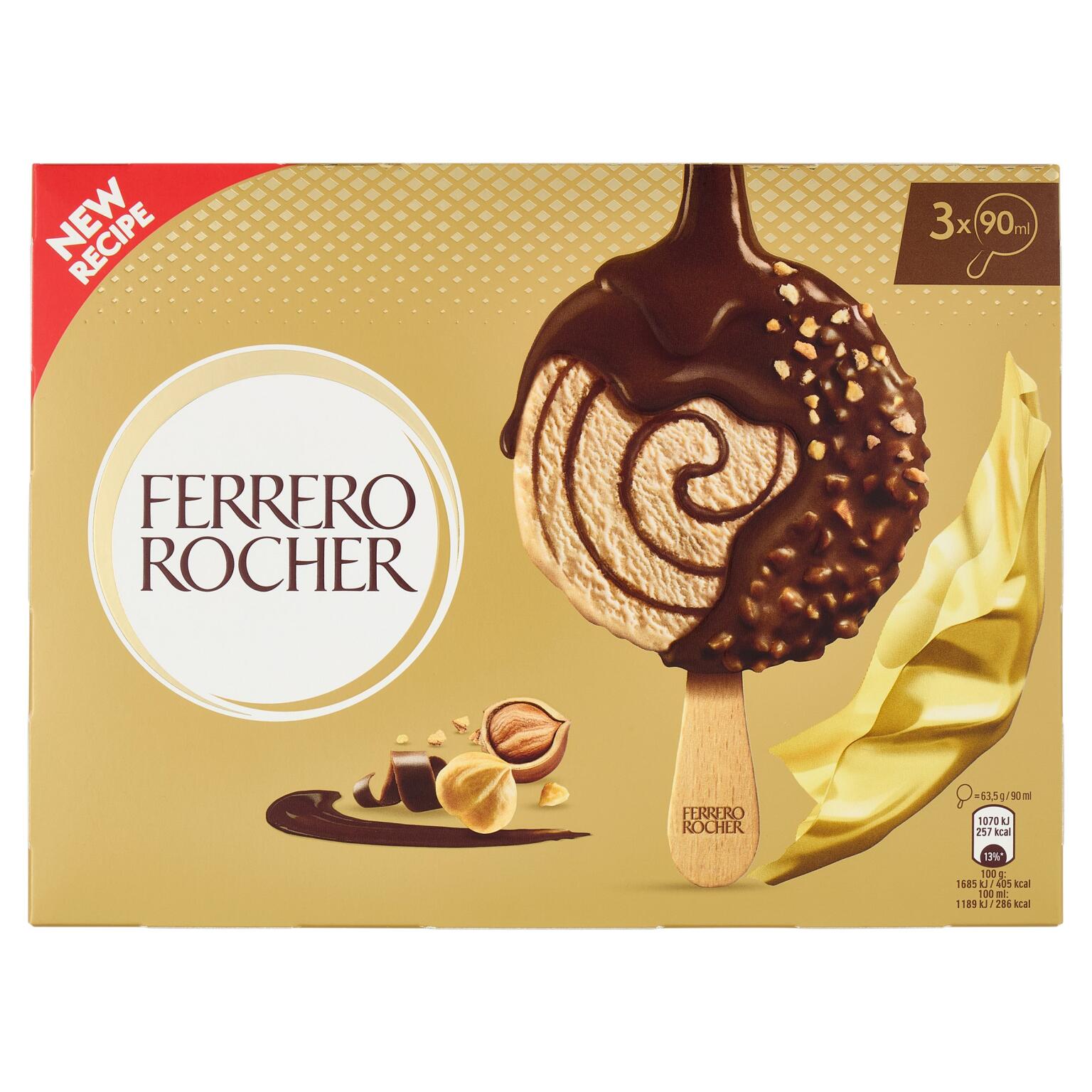3 Ferrero rocher ice cream 3x63g