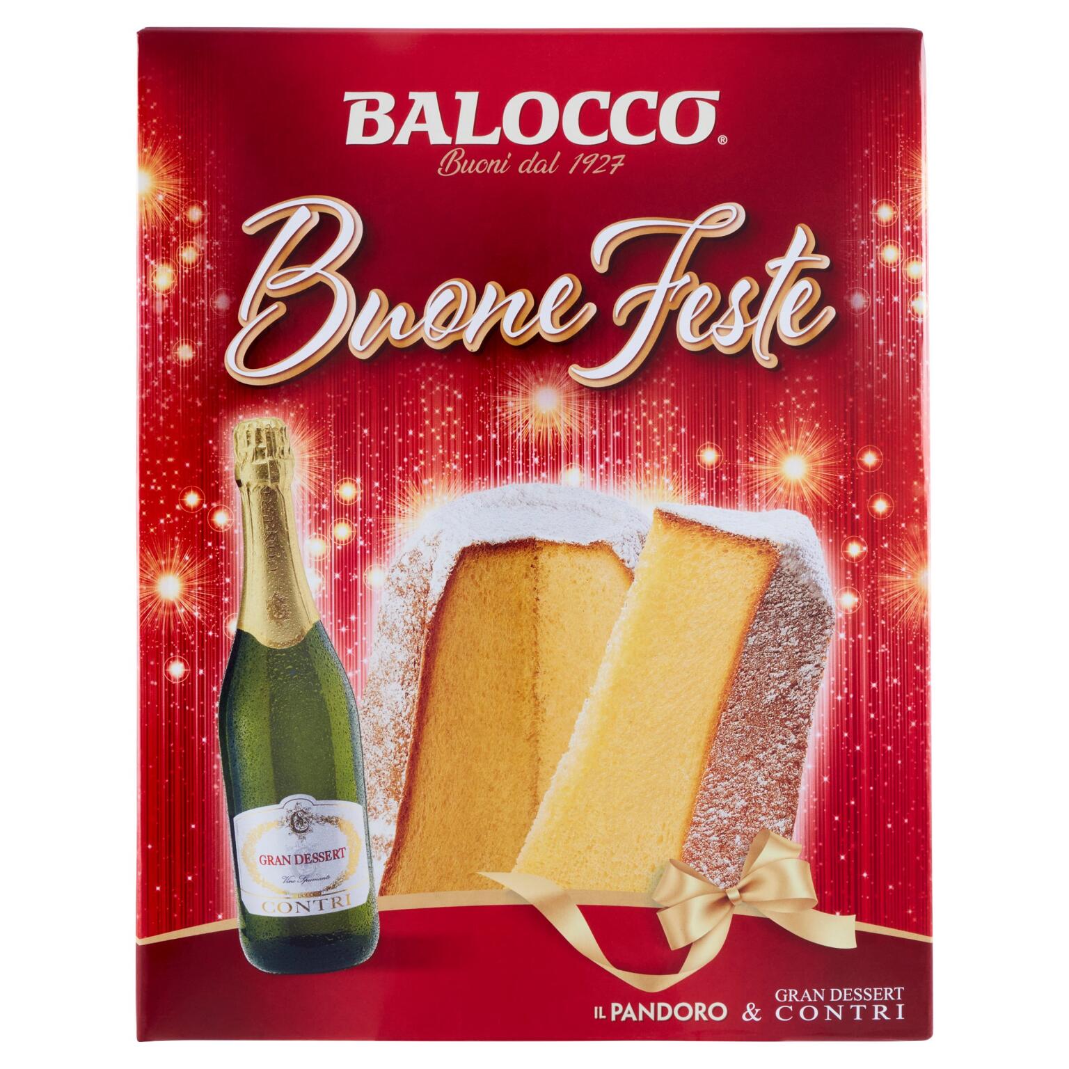 Buone Feste Pandoro Balocco 750g e Gran Dessert Contri 75cl