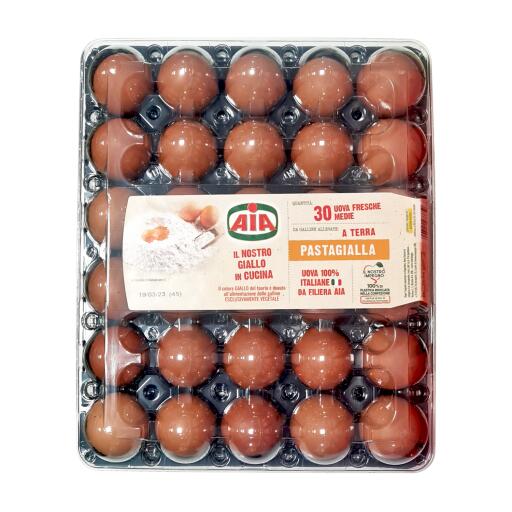 Uova pastagialla da allevamento a terra confezione x30