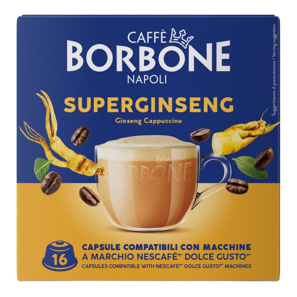 Capsule Superginseng compatibili Dolce Gusto 16 pezzi Caffe' Borbone