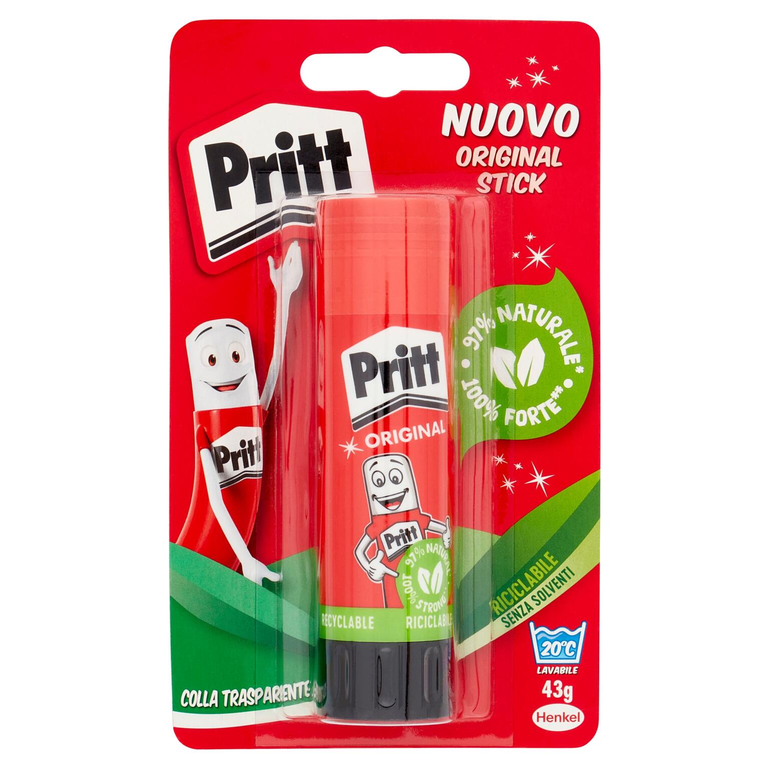 Colla Stick 43gr+20gr Neon 2Pezzi Pritt