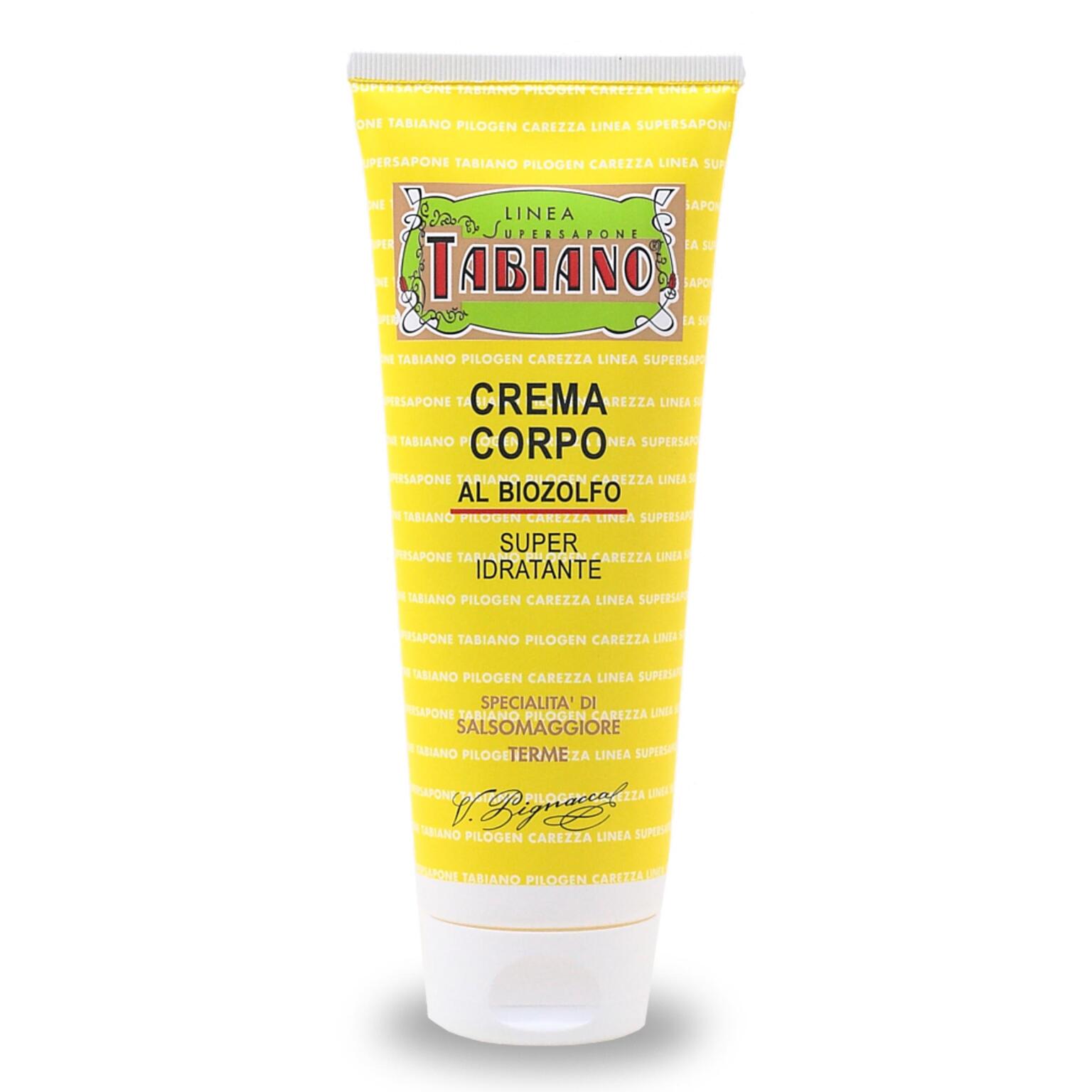 Crema corpo al biozolfo super idratante 250ml Linea Supersapone Tabiano