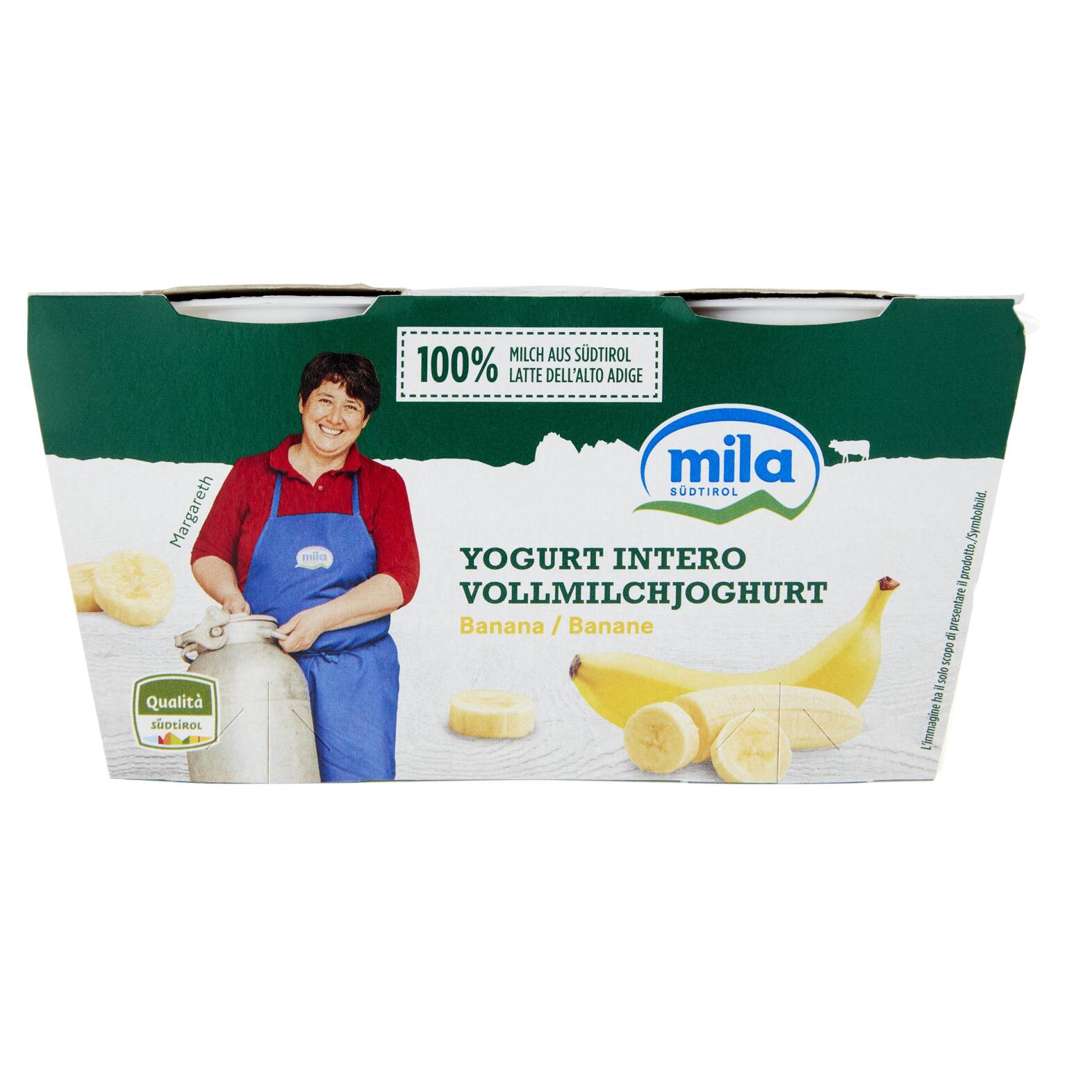 Yogurt intero banana 2x125g Mila