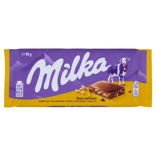 Tavoletta riso al cioccolato bianco 90g Milka