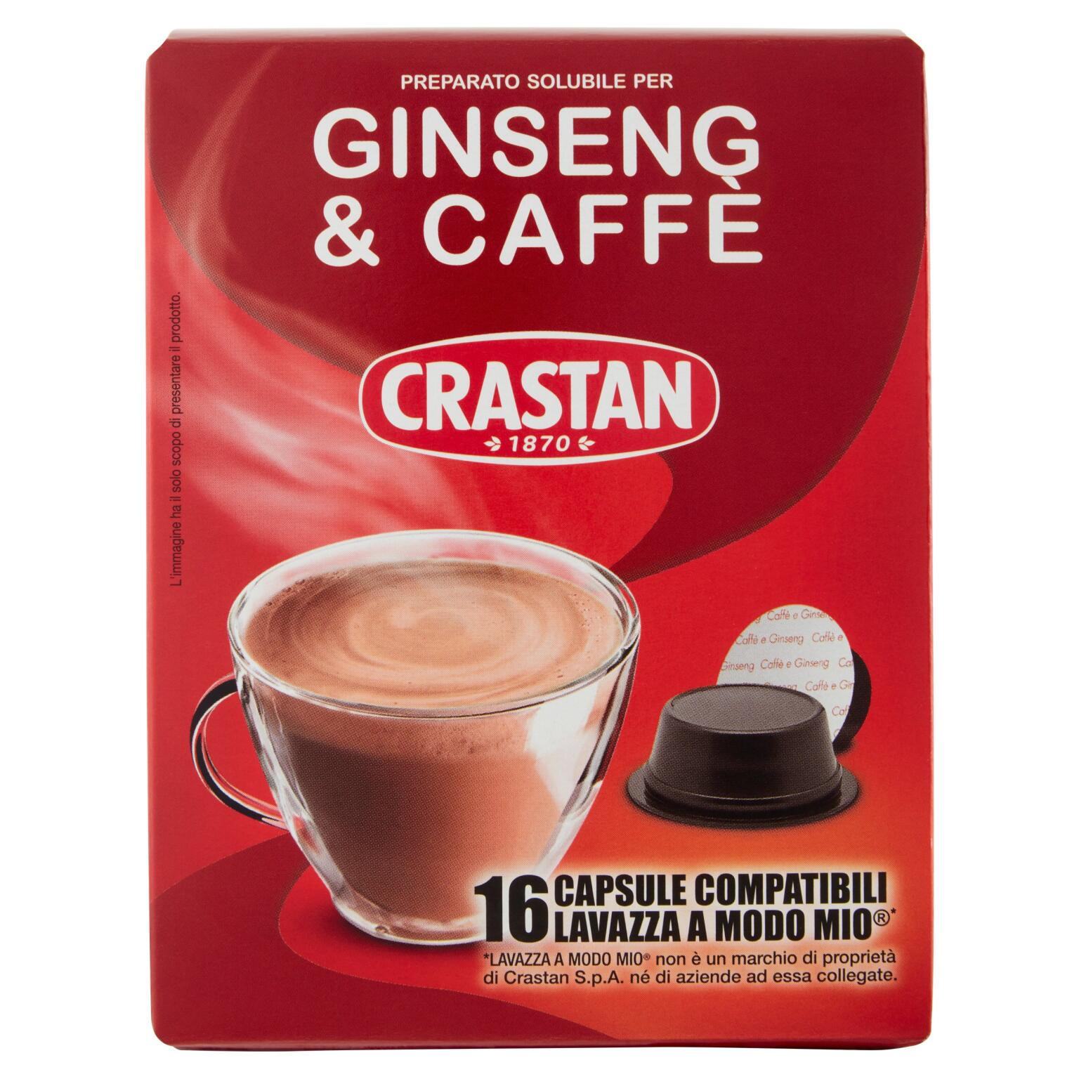 16 Capsule A Modo mio Caffè & Ginseng 120g Crastan