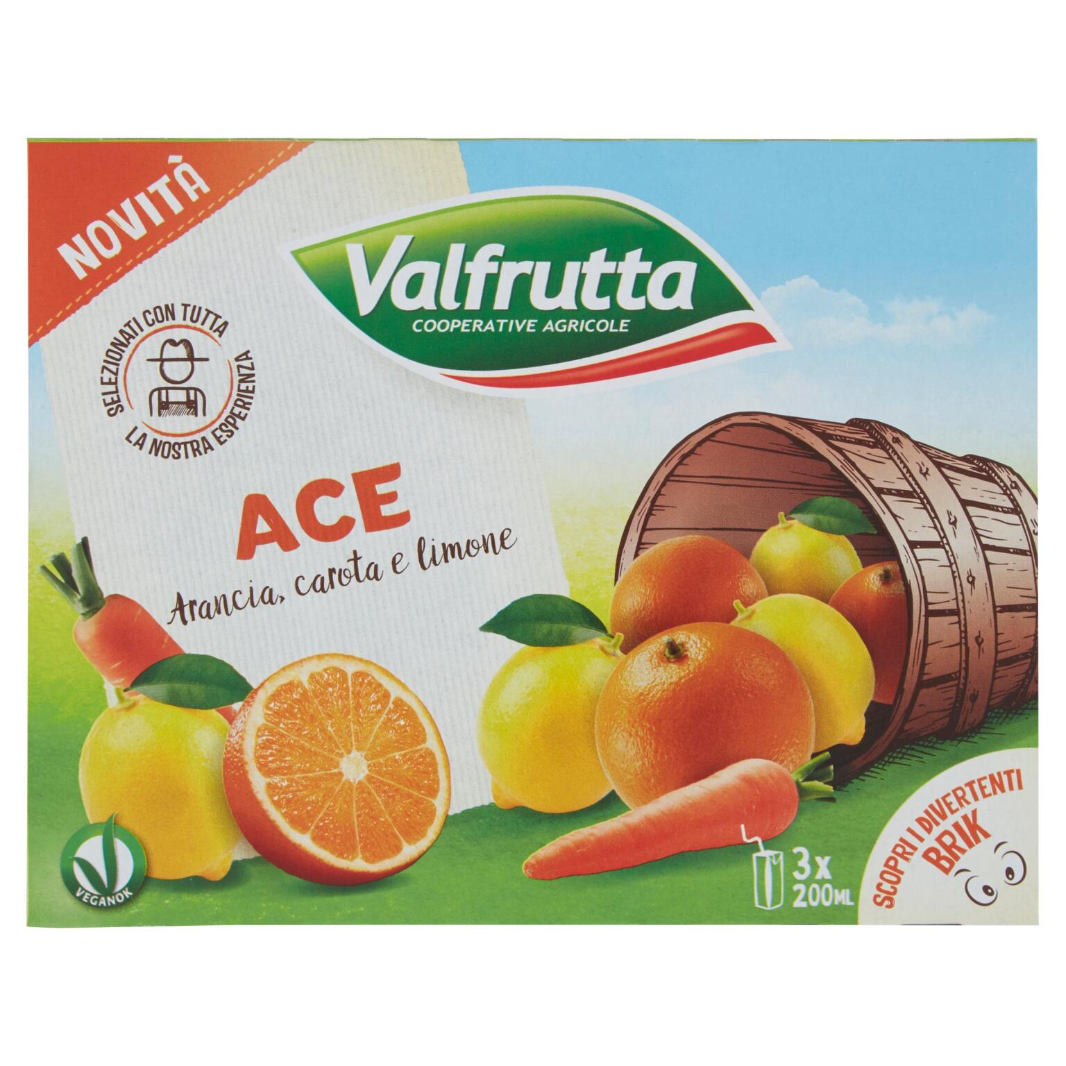Bevanda gusto ace brick 3x200ml Valfrutta