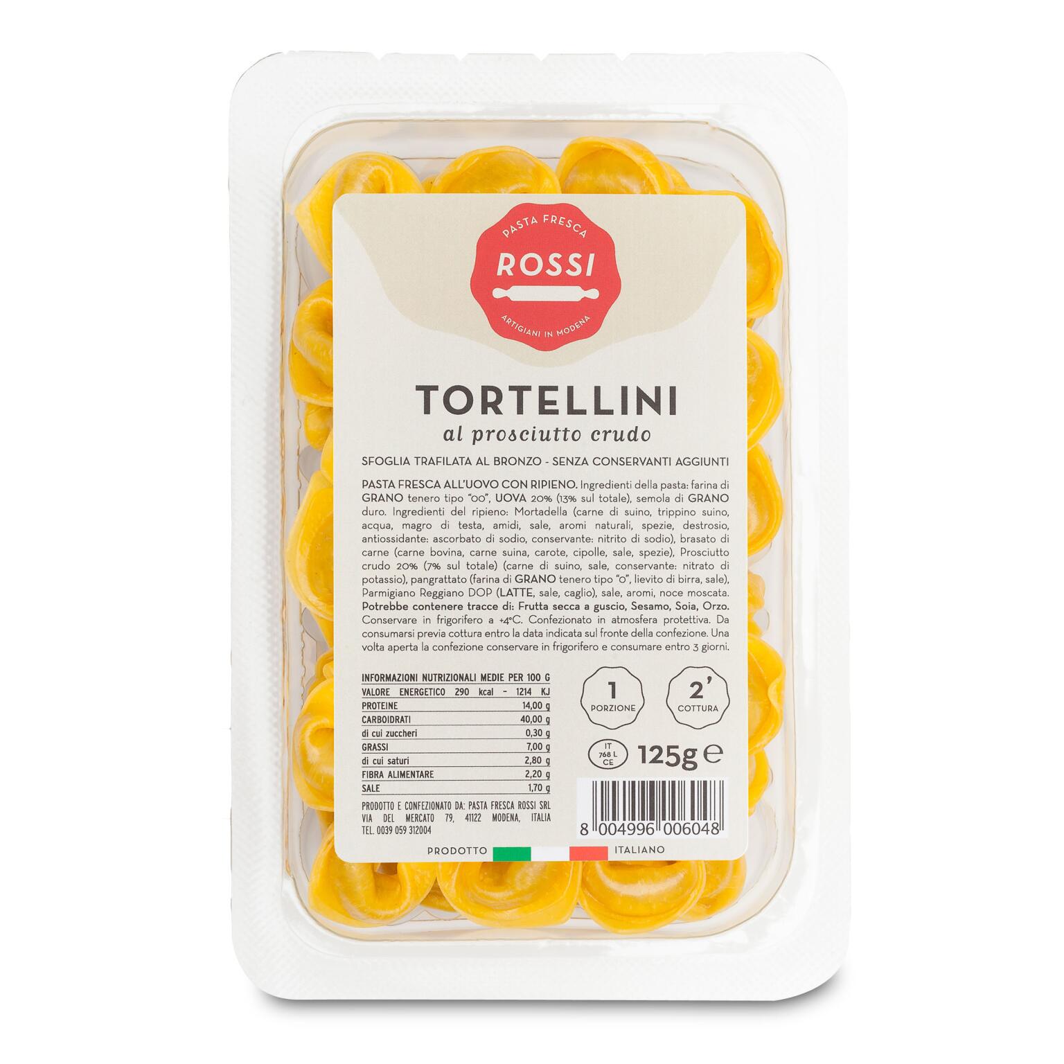 Tortellini al prosciutto crudo 125g Rossi