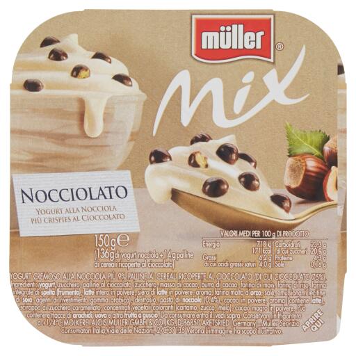 Yogurt Mix nocciola e cioccolato 150g Muller