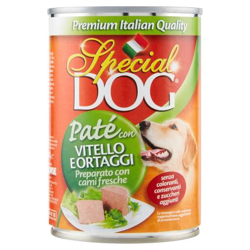 Patè con vitello e verdure Special Dog 400g Monge