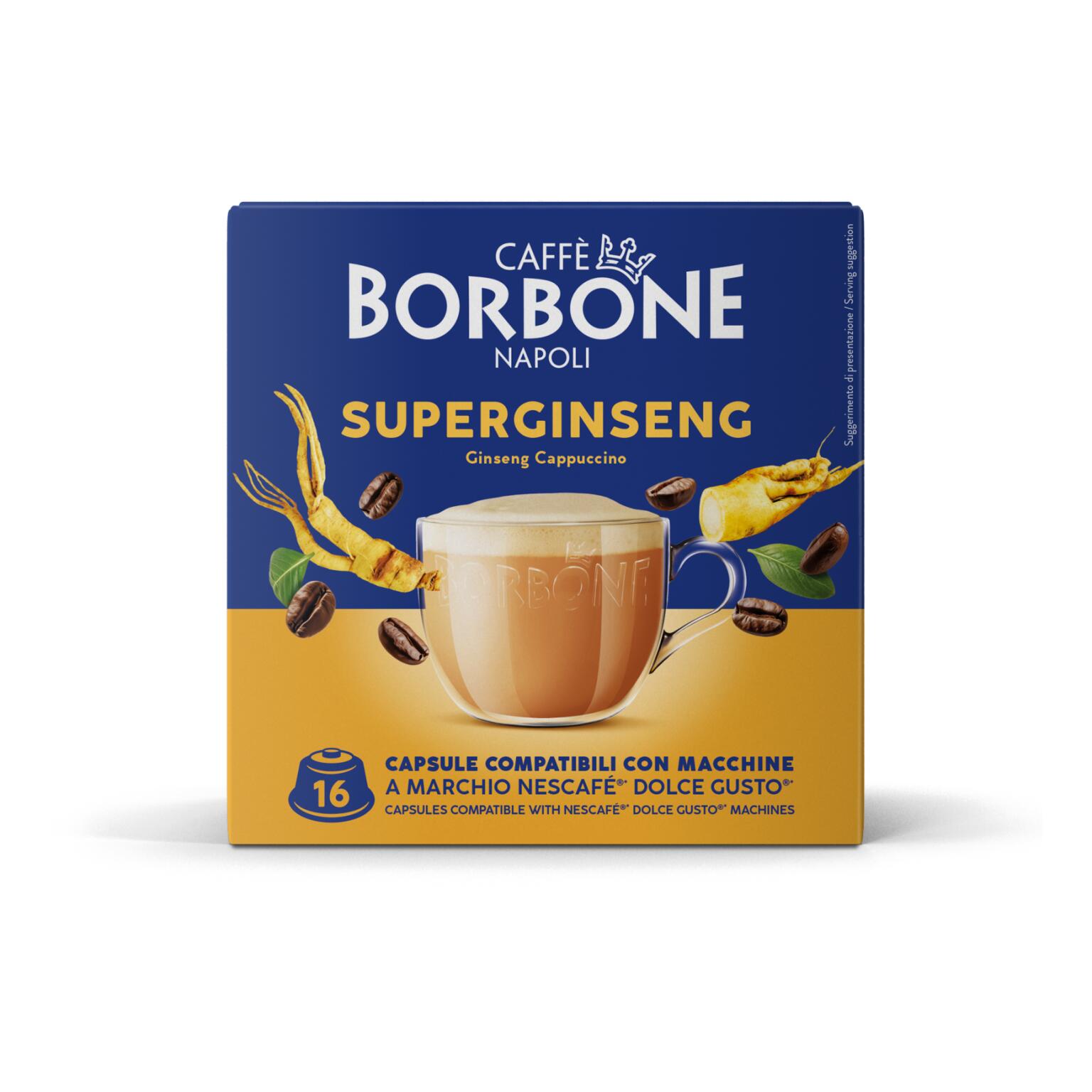 Capsule Superginseng compatibili Dolce Gusto 16 pezzi Caffe' Borbone
