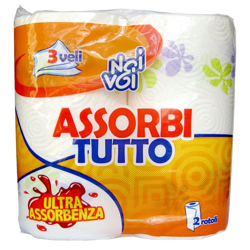 Assorbitutto 3 veli 2 rotoli 75 strappi Noi&Voi