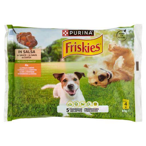 Friskies buste pollo e carote 4x85g