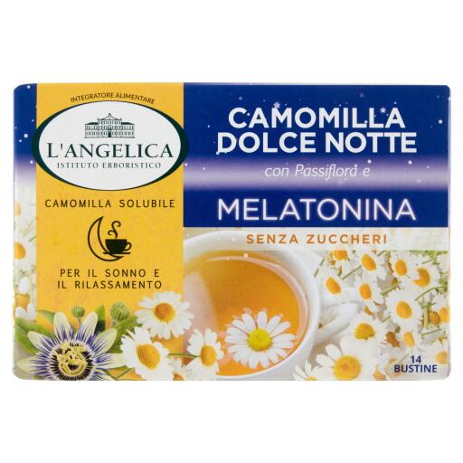 Tisana solubile camomilla e melatonina da 14 filtri L'Angelica