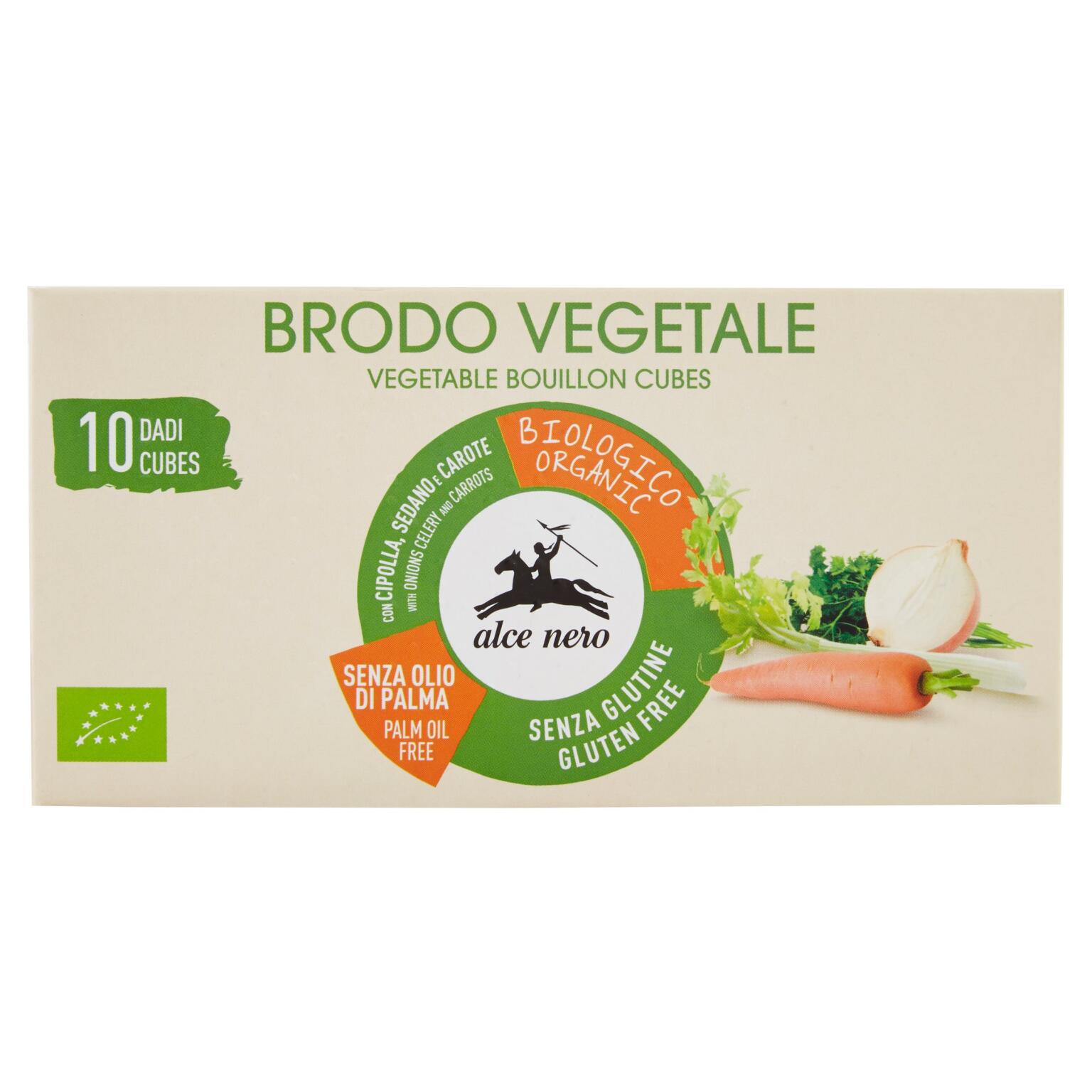 Dado vegetale senza olio di palma BIO 100g Alce Nero