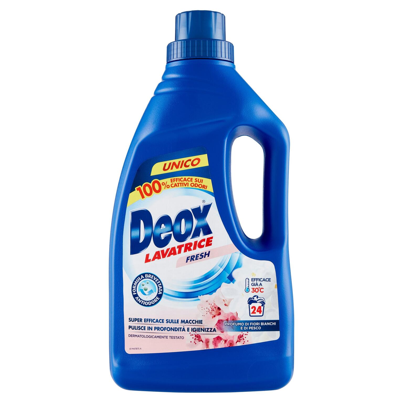 Detersivo fresh per lavatrice 24 lavaggi 1200ml   Deox