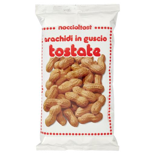 Arachidi in guscio tostate conf.alluminio 500g Noccioltost