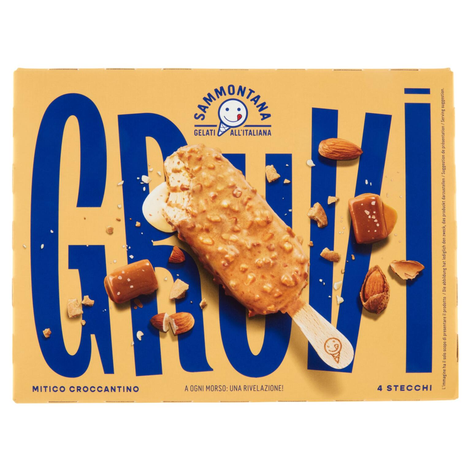 Stecco gruvi croccantino 4 pezzi 240g Sammontana