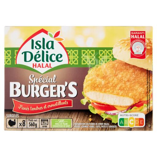 Burger di Tacchino Halal 560g Isla Deli