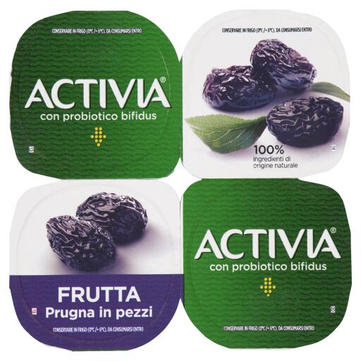 Yogurt Activia prugna in pezzi 4x125g Danone