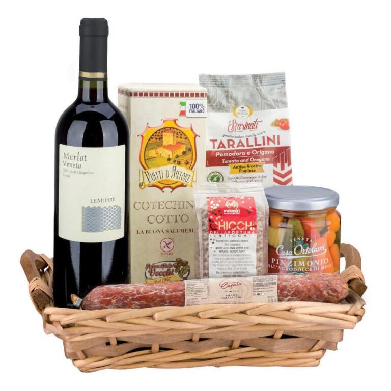 Cesto Natale Cestino dell'Amicizia 7pz Casella