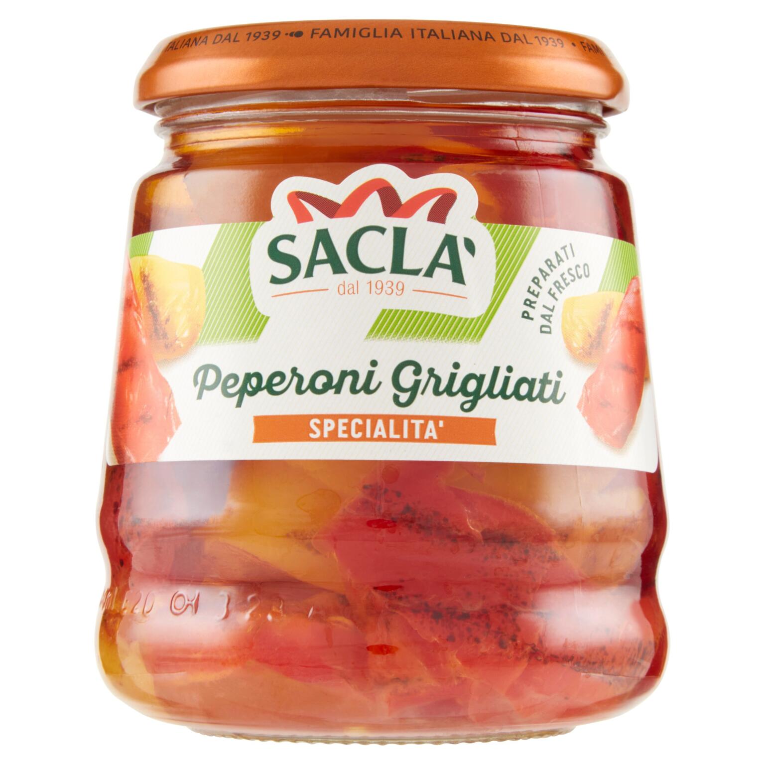 Peperoni grigliati in olio di semi di girasole 290g F.lli Saclà