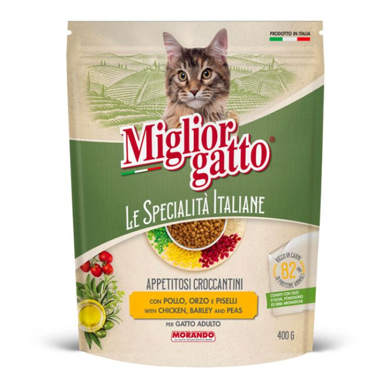 Migliorgatto croccantini da 400g pollo e piselli