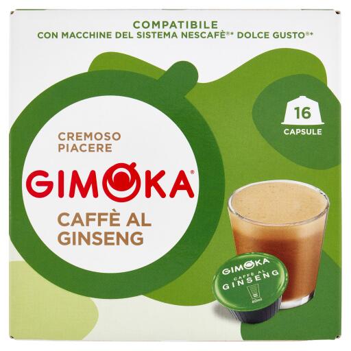 Caffè 16 capsule al ginseng 115,2g Gimoka compatibile con macchine nescafè