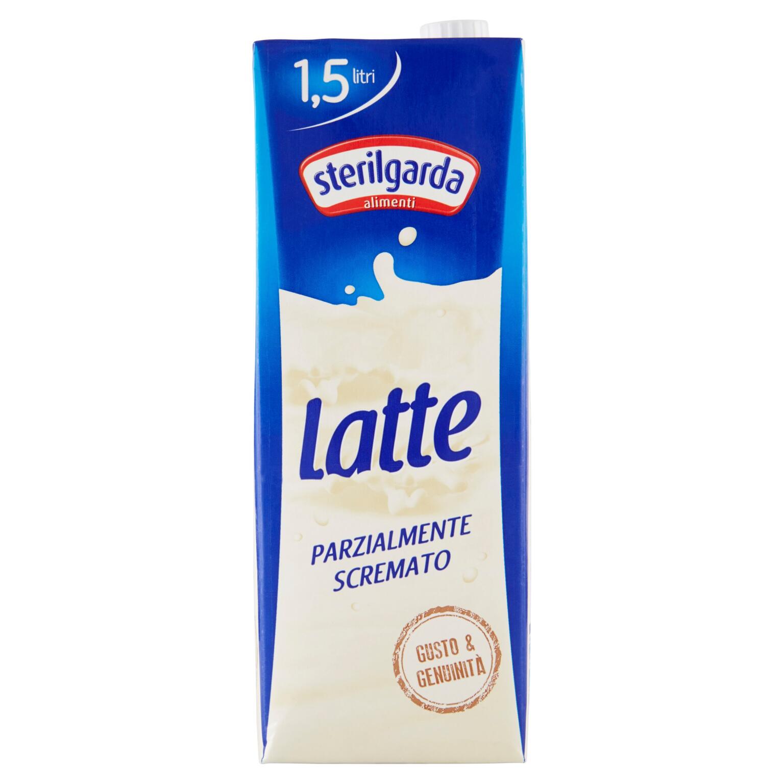 Latte parzialmente scremato uht brick 1,5l Sterilgarda