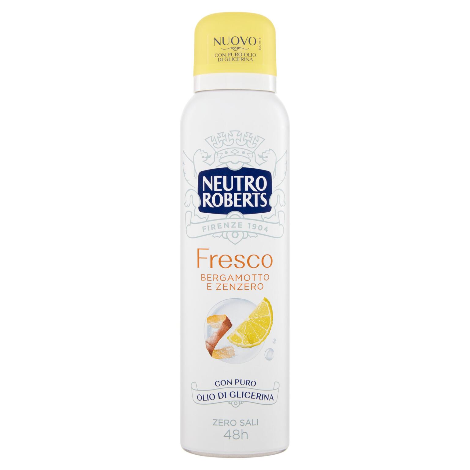 Deodorante spray bergamotto e zenzero 150ml Roberts