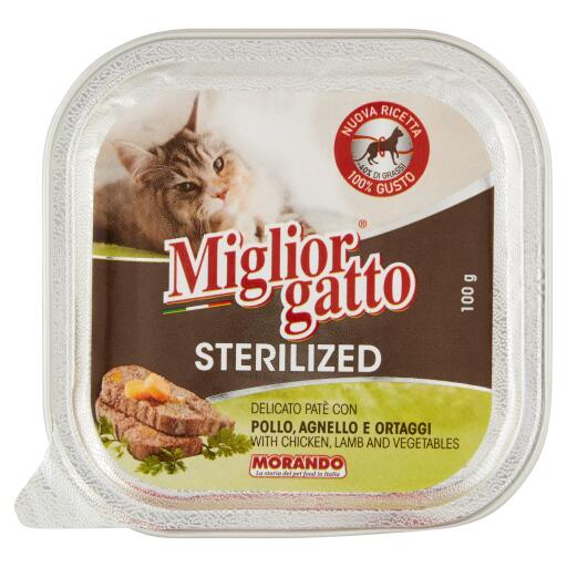 Patè pollo, agnello e ortaggi sterlized 100g Migliorgatto