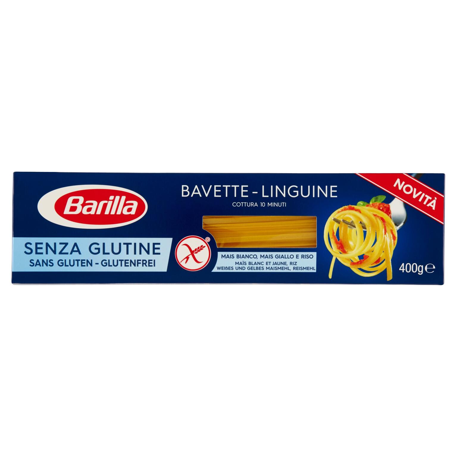 Spaghetti mais bianco, mais giallo e riso 400g Barilla senza glutine
