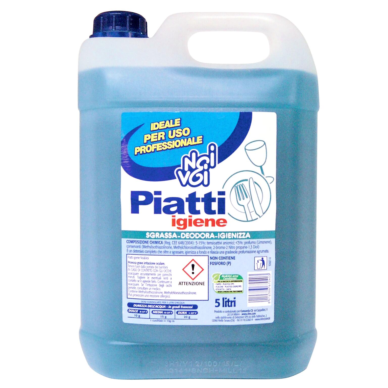 Liquido piatti concentrato igienizzante 5L Noi&Voi