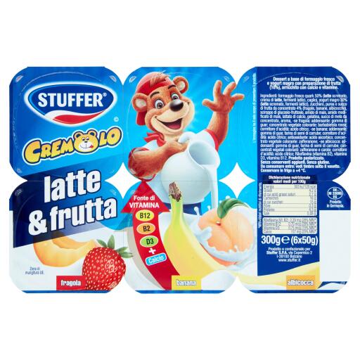Cremolo dessert latte&frutta 6x50g Stuffer