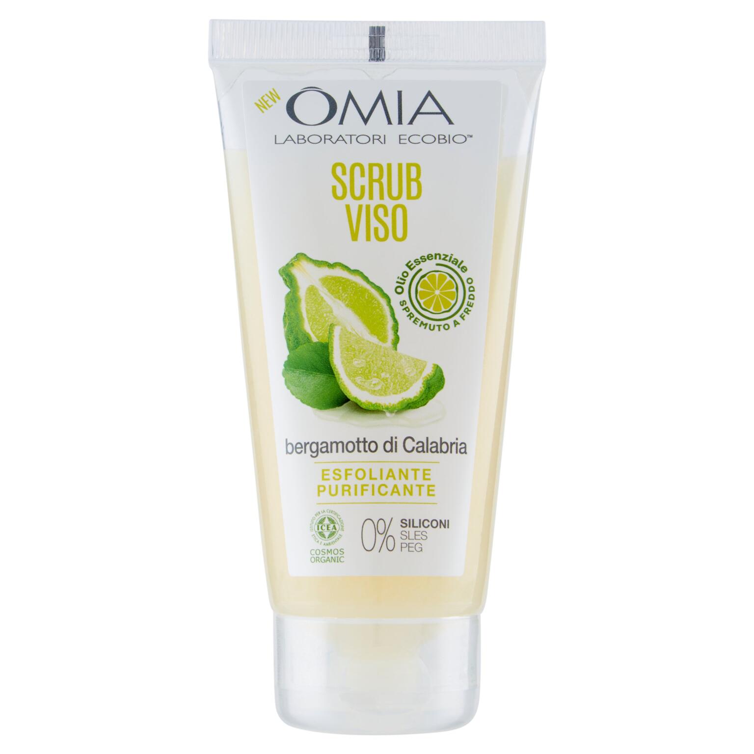 Scrub viso bergamotto 75ml, Omia