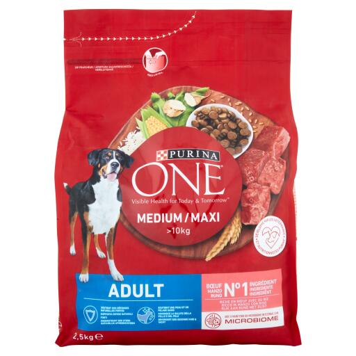 Crocchette manzo e riso 2,5Kg One Mt Dog Adult