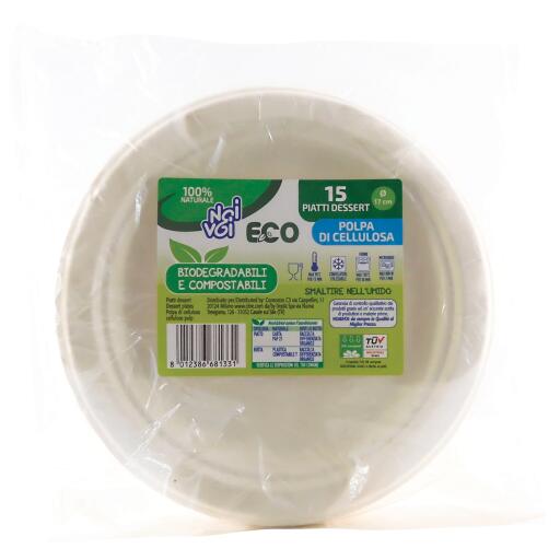 15 piatti frutta eco d170 bianco Noi&Voi