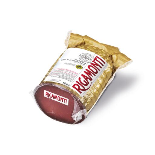 Bresaola della Valtellina Igp "etichetta oro" intera sottovuoto Rigamonti