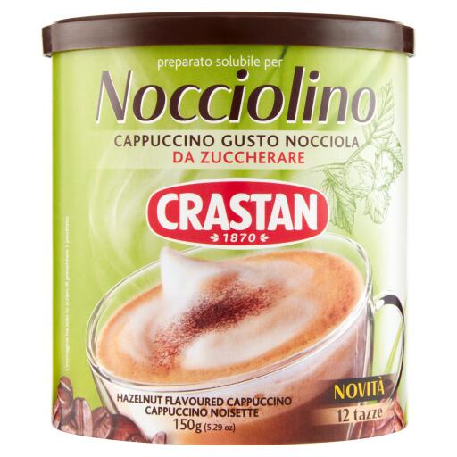 Cappuccino solubile alla Nocciola Nocciolino 150g Barattolo Crastan